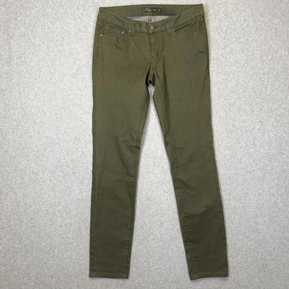 PrAna Women's Size 4/27 Olive Green Skinny Pants Jeans Organic Cotton